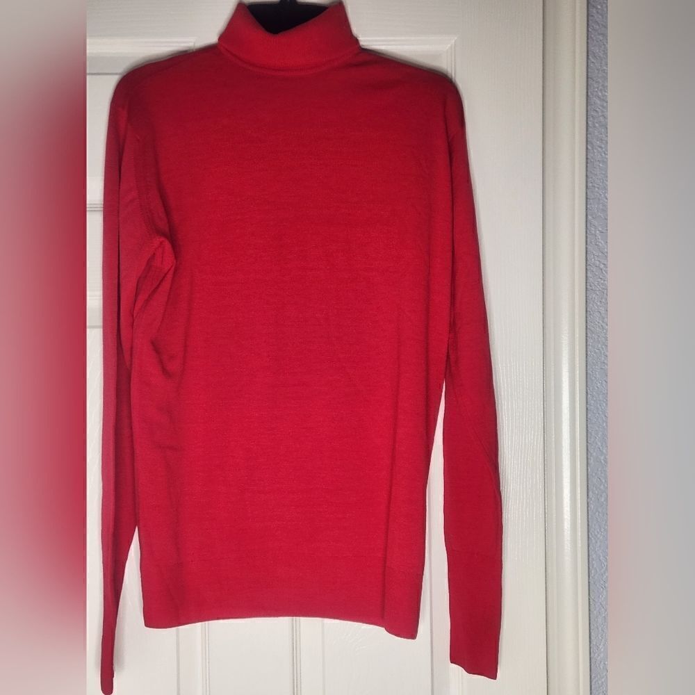 Van Boven Ann Arbor M 100%Pure MerinoWool Turtleneck Red England Women’s Sweater